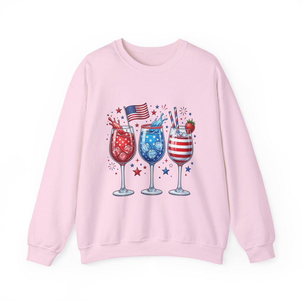 Fourth of July Cocktail Crewneck Sweatshirt color option