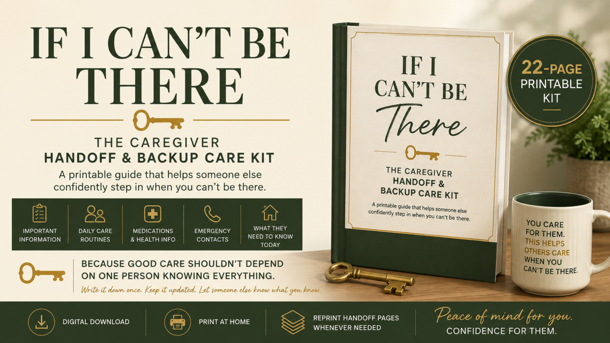 If I Can't Be There — The Caregiver Handoff & Backup Care Kit